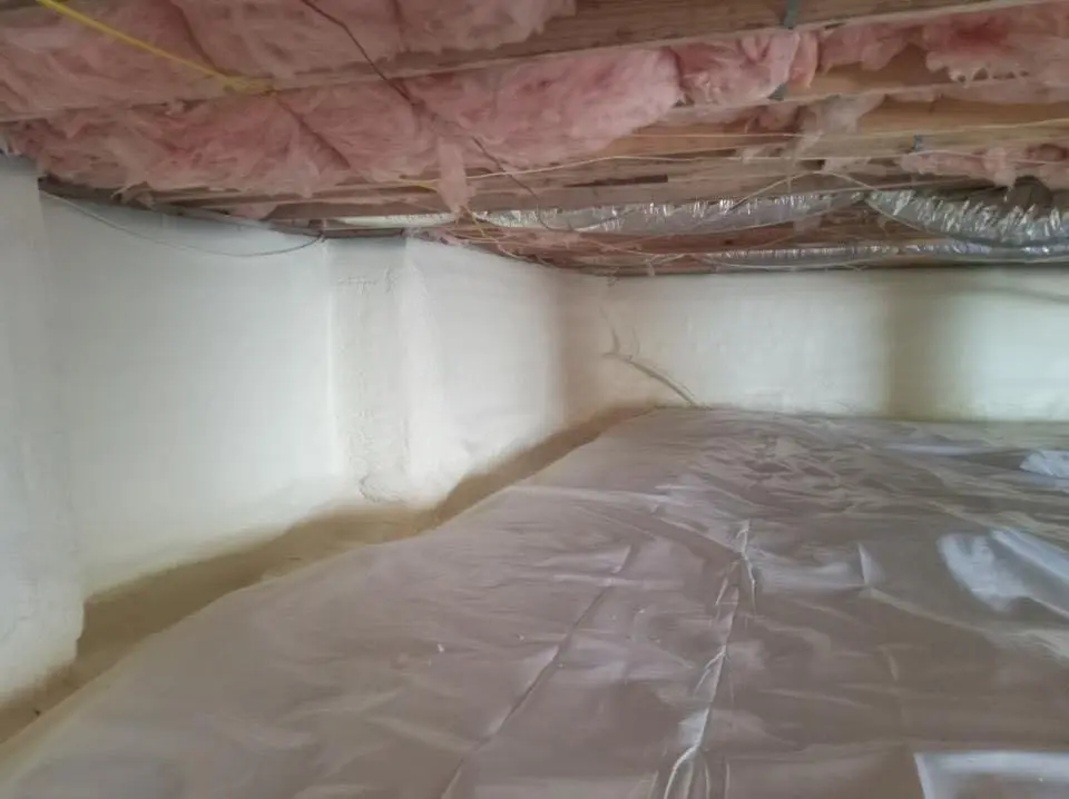 Crawl space encapsulation with closed-cell spray foam for Metal Roof Coating in Powell